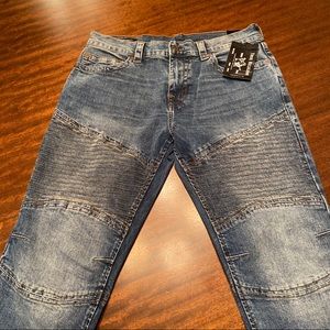 Brand NWT True Religion Biker Denim Jeans -Size 34